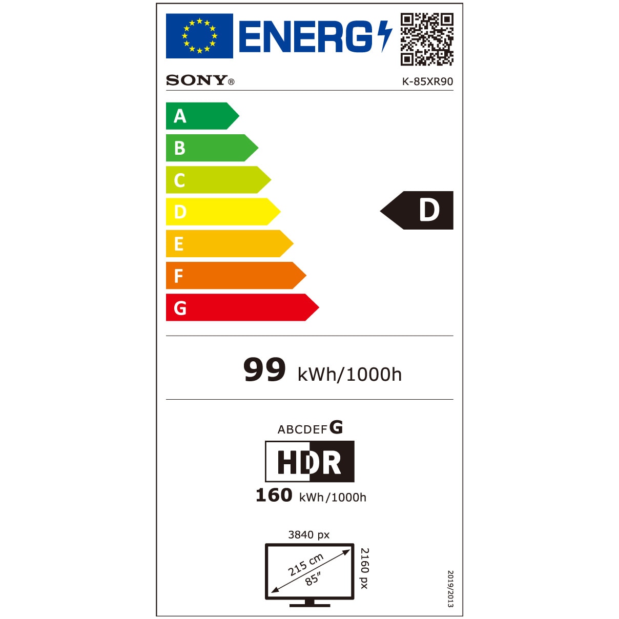 Televizor Sony BRAVIA 9 QLED XR l Mini LED 85XR90, 215 cm, Smart Google TV, 4K Ultra HD, 100 Hz, Clasa D