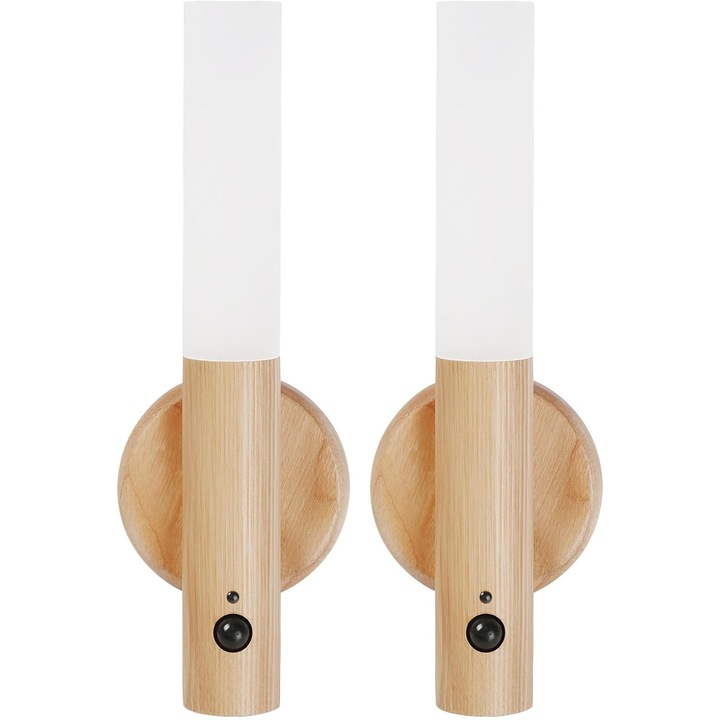 2 db DIGIMAT SMART LED éjszakai lámpa készlet, mozgásérzékelővel, mágneses támasztékkal, meleg fény 2700-3000k, 3 üzemmód, 18x2,5 cm, BE/KI/AUTO, 20h max, multifunkcionális/tölthető/hordozható/modern/ hall/ fürdőszoba/hálószoba/konyha, világos tevebarna