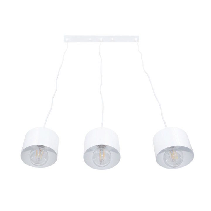 Plafoniera suspendata E27 LED Elza x3 - Alb + auriu