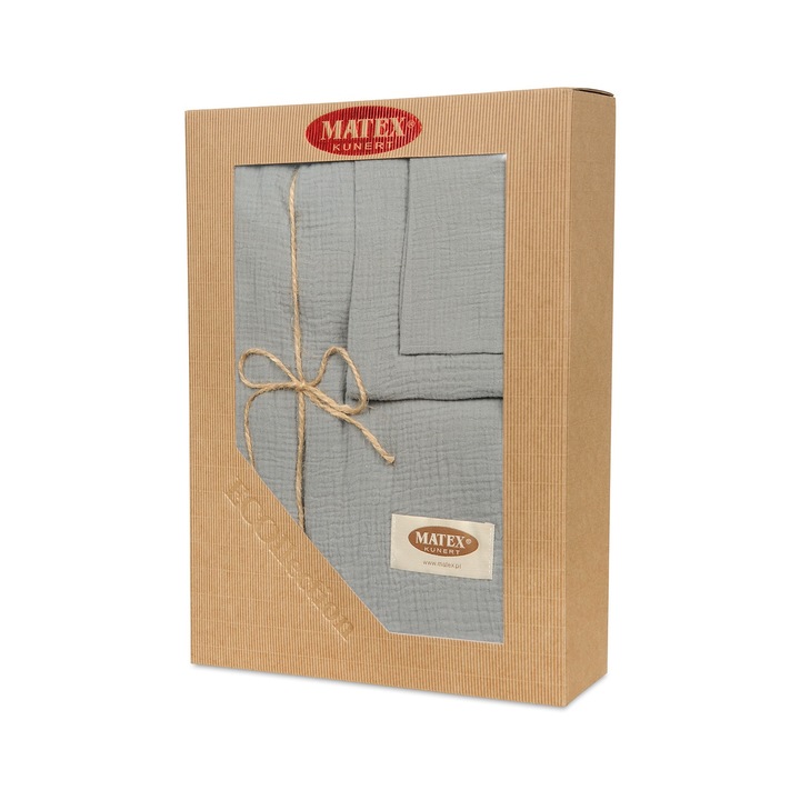 MATEX ágyneműgarnitúra, pamut, 220x200cm, 70x80cm, szürke, 3 db