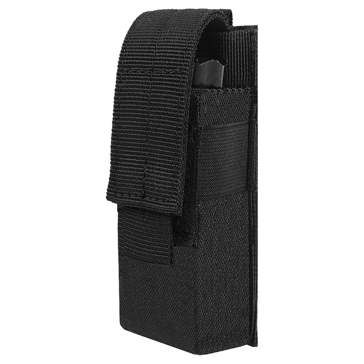 Toc tactic, Minetgnon®, pentru lanterna, Nylon, 14x5.5x4 cm, Negru