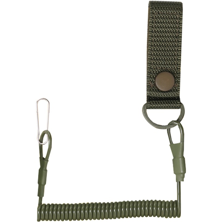 Cordon Extensibil Asigurare Pistol, Minetgnon®, Anti-pierdere si elastic, extensibil pana la 120 cm, Verde