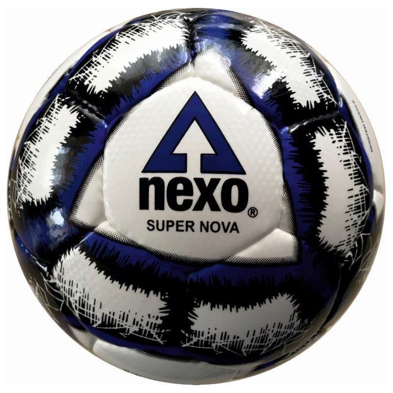 Minge fotbal Nexo NOVA, marimea 5, alb/violt/negru