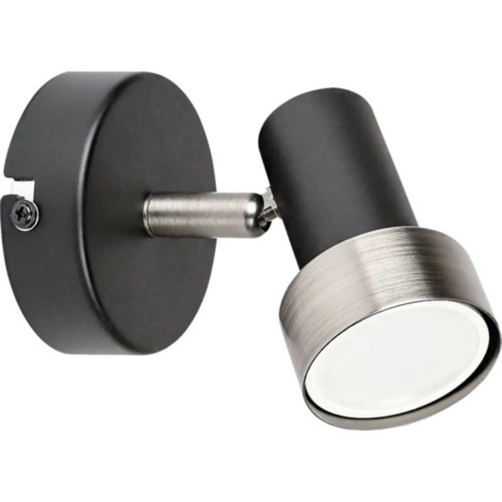 Spot Aplicat Konrad Gu10 Max. 50w, Negru/crom