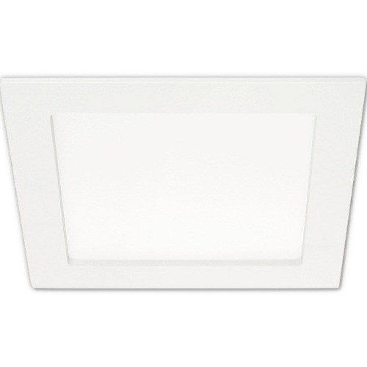 Spot Led Incastrat Flat 12w 1200 Lumeni, 4000k, 170x170 Mm, Alb