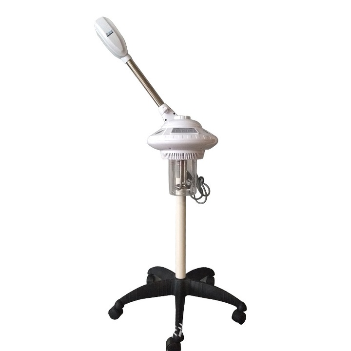 Aparat facial cu abur LXNZUHN, inaltime reglabila, ceata calda/rece, ozon, rotatie 360°, alb