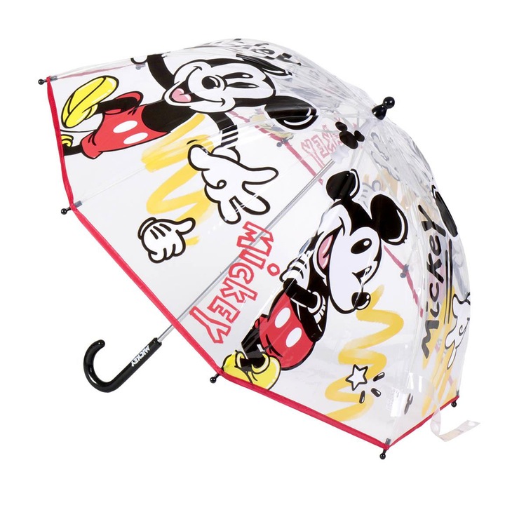 Disney Mickey Cartoon gyerek átlátszó esernyő Ø71 cm