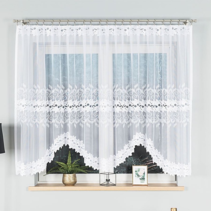 BASTIA Завеса за сенник, полиестер, 300x150 см, бяла