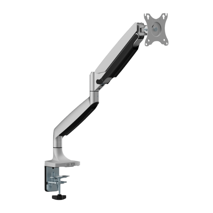 Suport birou 1 monitor Serioux MM82-C012, gas spring, 17″-45″, 16kg, argintiu