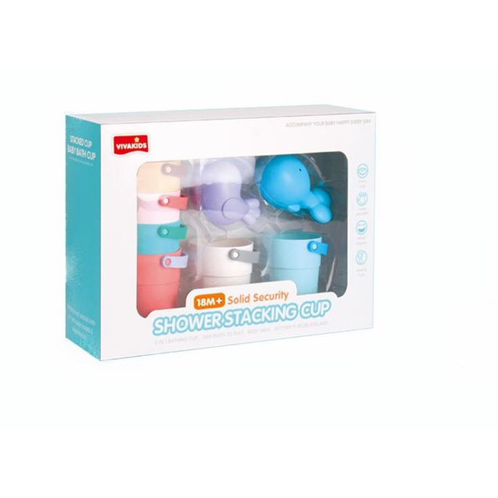 Fürdőjáték készlet, 8 részes, tarka