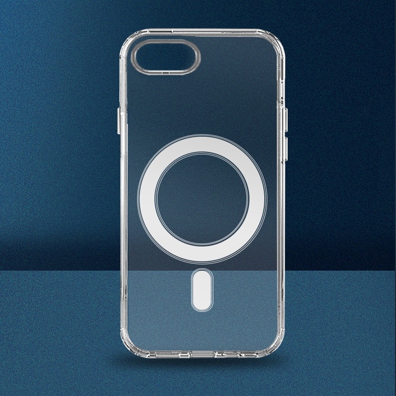 Husa magnetica transparenta pentru iPhone XS MAX, functie de incarcare wireless