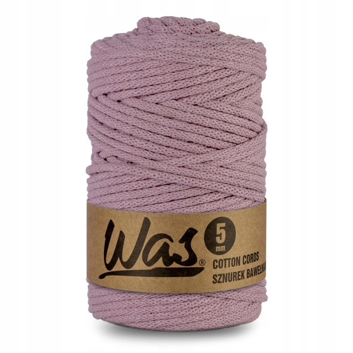 Памучен канап, WAS, 5 mmx100 m, Мръсно розов