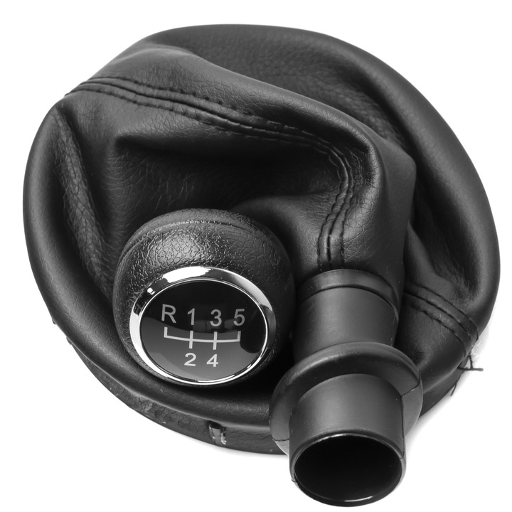 Nuca schimbator de viteze, set cu manson, 5 trepte, pentru VW T5 T6 Multivan, negru, AWparts