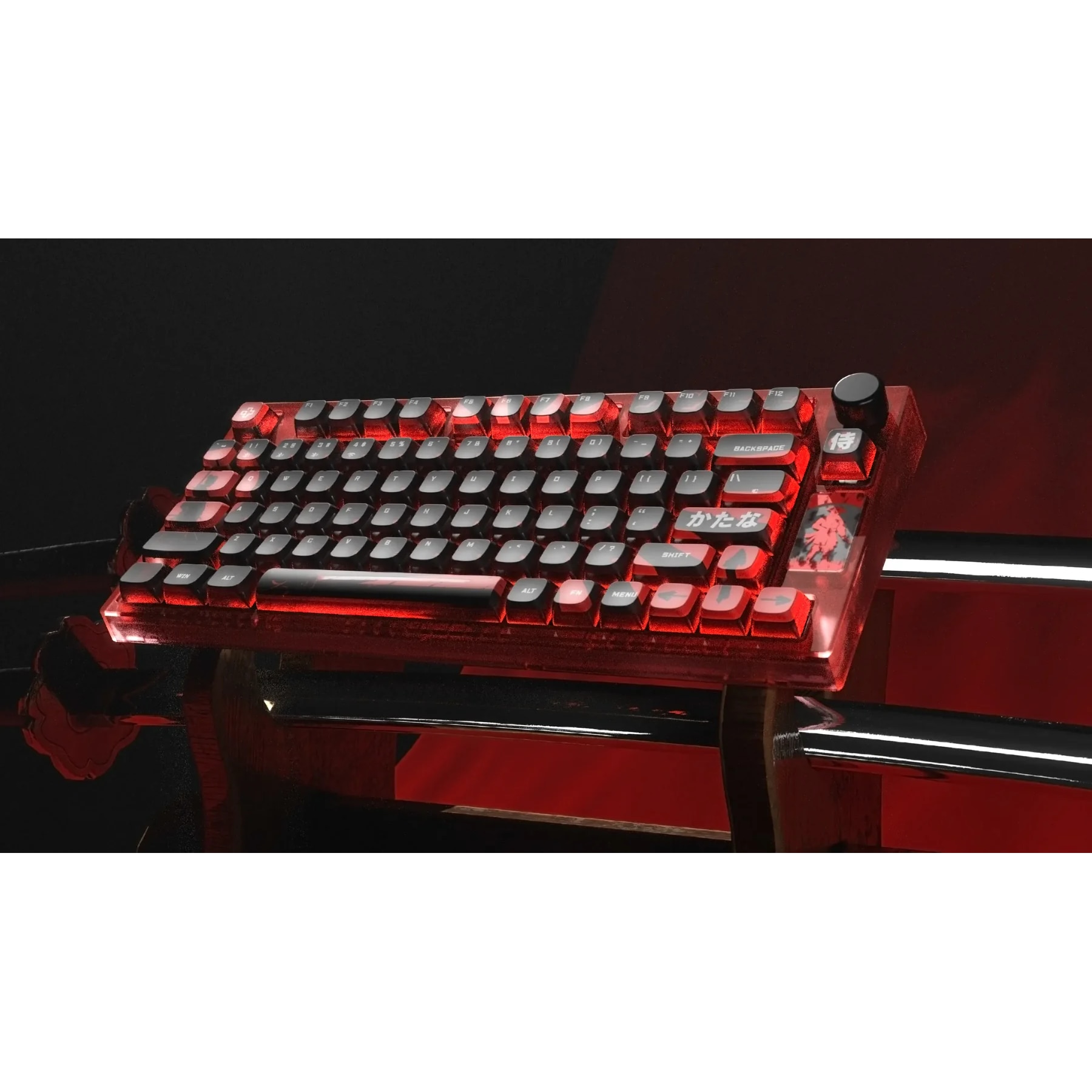 Tastatura mecanica gaming QwertyKey Samurai, Bluetooth, Wireless