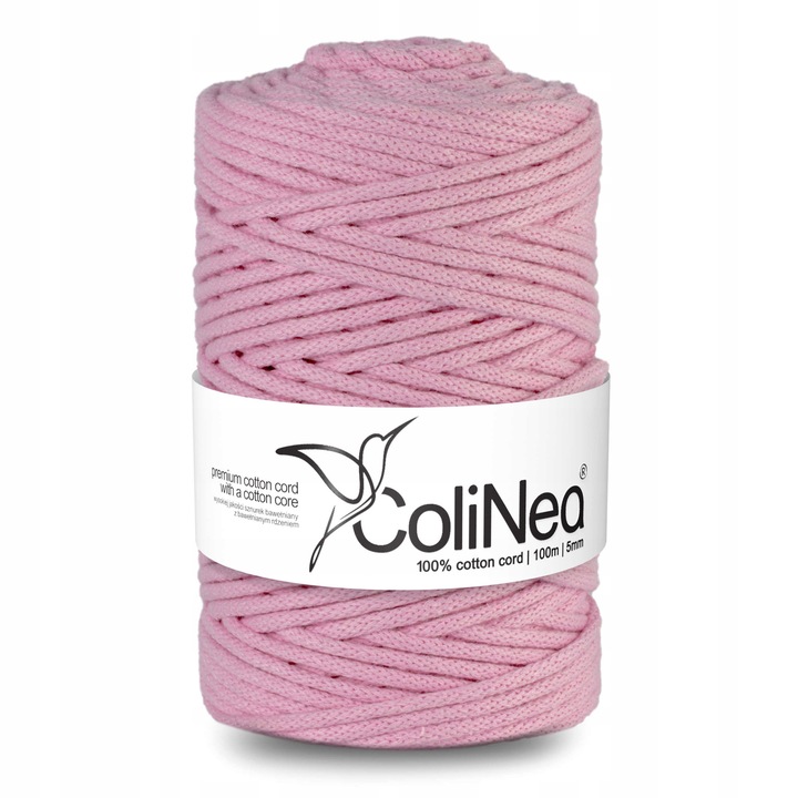 ColiNea textilszál, pamut, 5mmx100m, rózsaszín