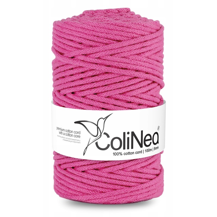 Sfoara pentru macrame ColiNea, 5mmx100m, fucsia