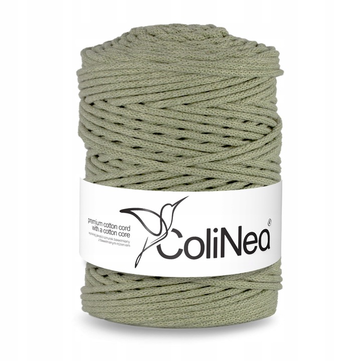 Snur bumbac pentru crosetat si tricotat snur macrame ColiNea impletit bumbac 3mm 200m Verde masliniu, Olive