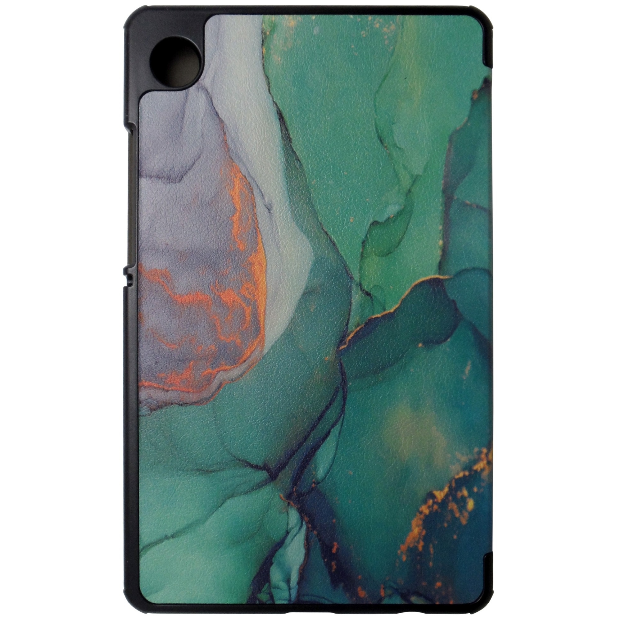 Husa tip carte cu stand trifold multicolora, nuante de verde, pentru Samsung Galaxy Tab A9, 8.7" X110, X115