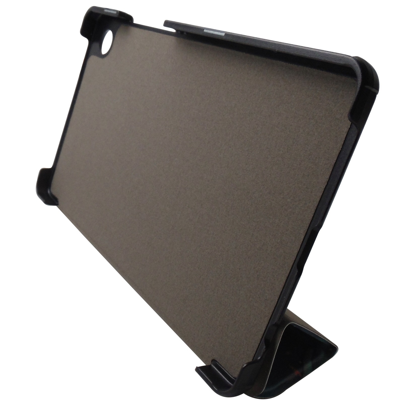 Husa tip carte cu stand trifold multicolora, nuante de verde, pentru Samsung Galaxy Tab A9, 8.7" X110, X115