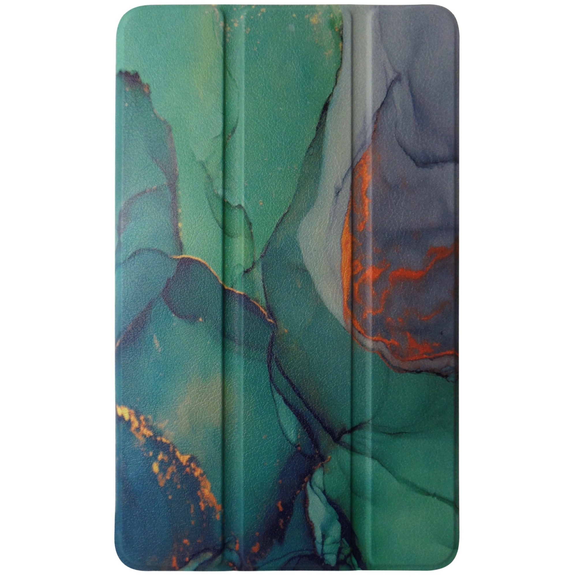 Husa tip carte cu stand trifold multicolora, nuante de verde, pentru Samsung Galaxy Tab A9, 8.7" X110, X115