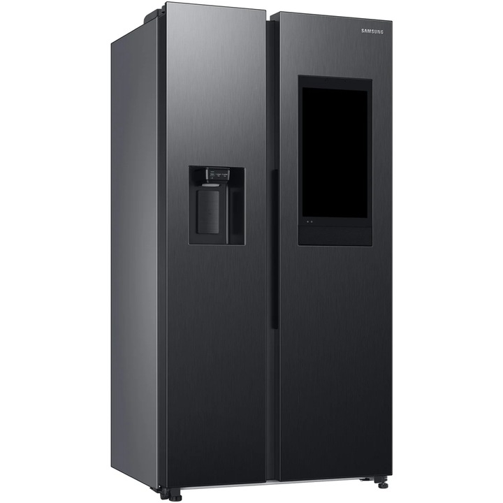 Frigider Samsung RS6HDG883EB1EF Side by Side, 614 l, cu ecran Family Hub, negru