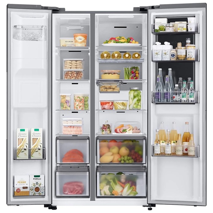 Frigider Samsung RH68DG885DB1EF Side by Side, 627 l, usa Food ShowCase, negru