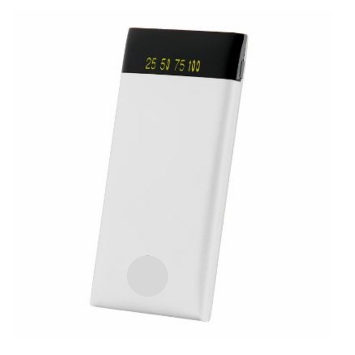 Külső akkumulátor 2 USB porttal, MicroUSB porttal és C típusú, Led lámpákkal, 20000 mAh, Maxcell PJ0086