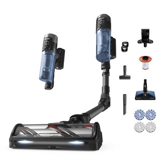 Vhbw Supporto Verticale Per Aspirapolvere Rowenta X-Force Flex 11.60 RH9811WO, Con Porta Accessori, Grigio Scuro, In Alluminio, Autoportante