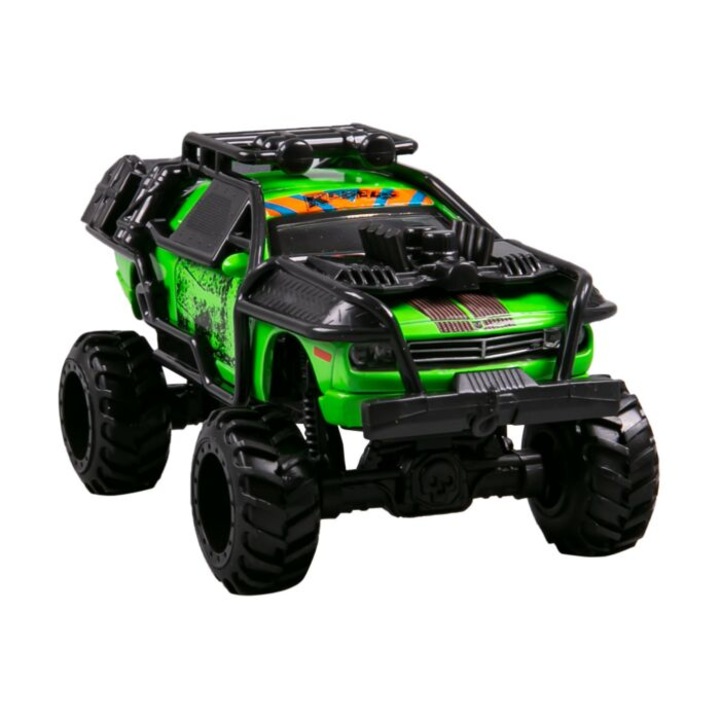 Macheta Dodge Challenger verde off-road Fresh Metal Desert Rebels - 1/43 Maisto