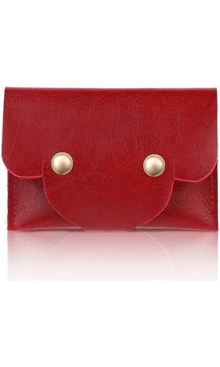 Portofel rosu mini pentru carduri, chei 12,5x9x1cm, Cobee