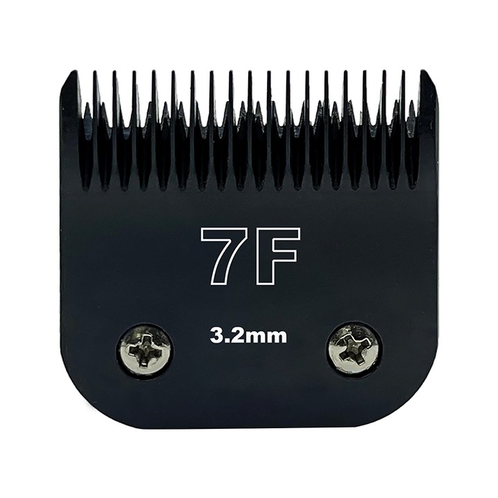 Lama tuns caini Yukaione, compatibila Andis/Oster A5/Wahl KM, SK2 High Carbon Steel, negru, 7FC