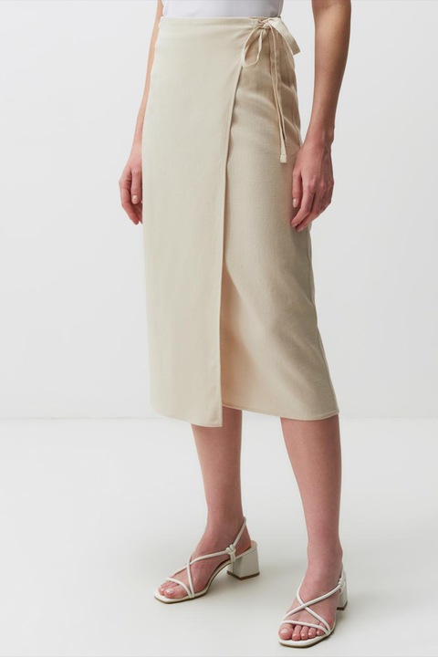 JIMMY KEY, Fusta petrecuta din amestec de in, Bej deschis