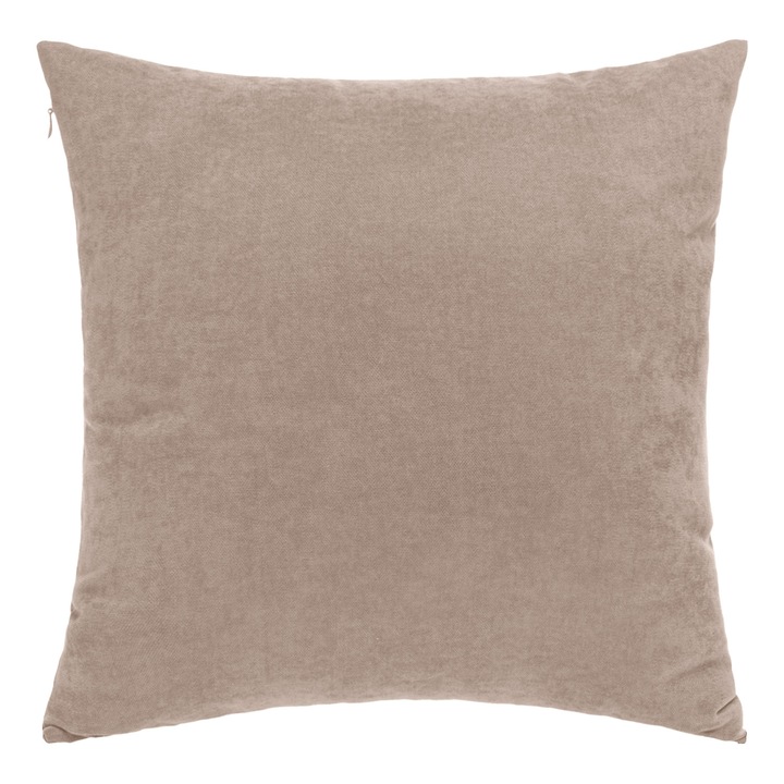 Fata de perna decorativa Darymex, textura de piele intoarsa, bej, 40x40cm, 220g/m2