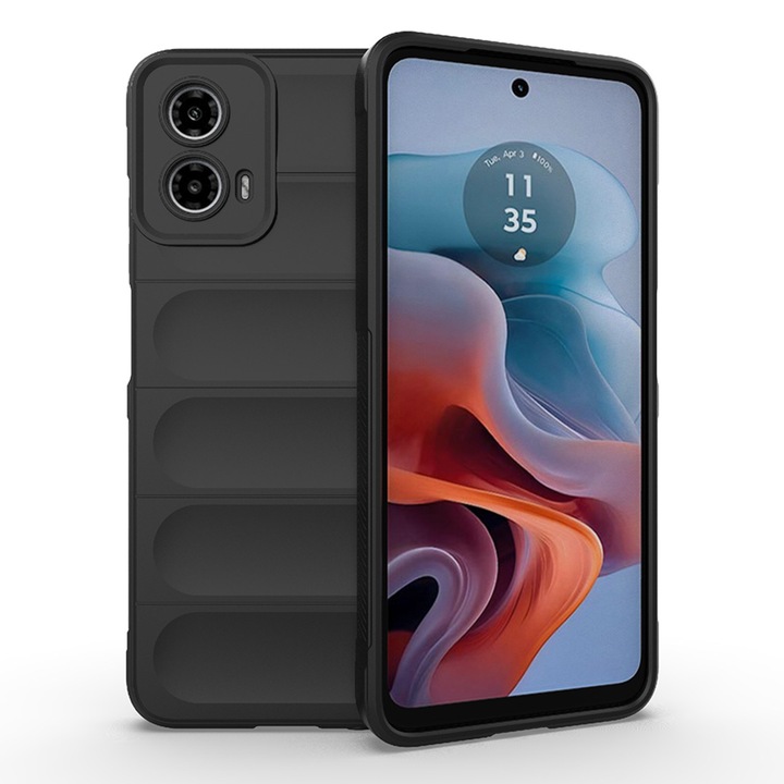 Високо защитен калъф за Motorola Moto G34/Moto G45, Tuds Protection, Magic Shield, X63, Термоустойчива пластмаса, Intense Dark