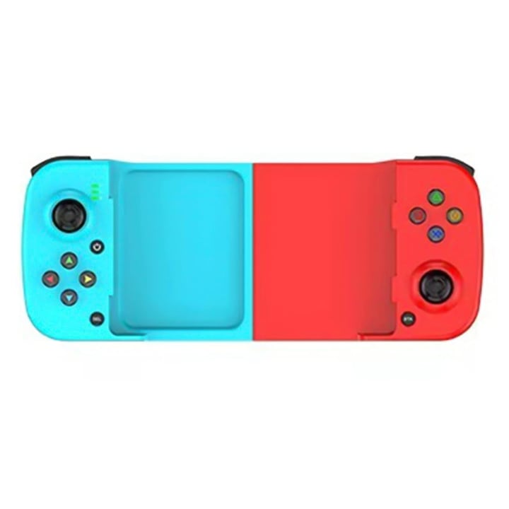 GamePad Controller, ZOLANA, ZG34590, pentru telefon Android, iOS, PC, PS, Nintendo Switch, Bluetooth 5.0, Wireless, Maxim extensibil la 173 mm, 400mAh, Albastru/Rosu