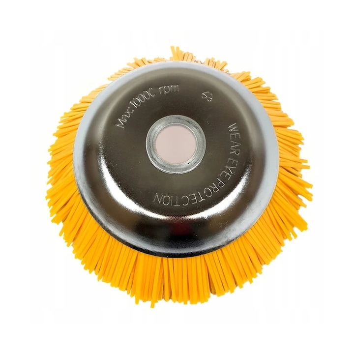 Disc perie matura motocoasa 8'' 200mm, peri nailon, galben