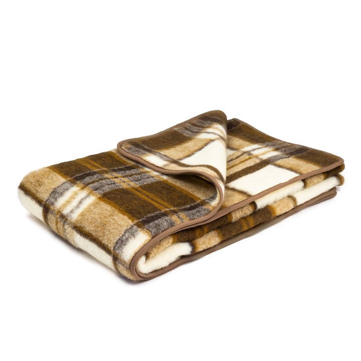 Patura Kampol, Lana merinos, 480g/m2, Maro, 160x200 cm