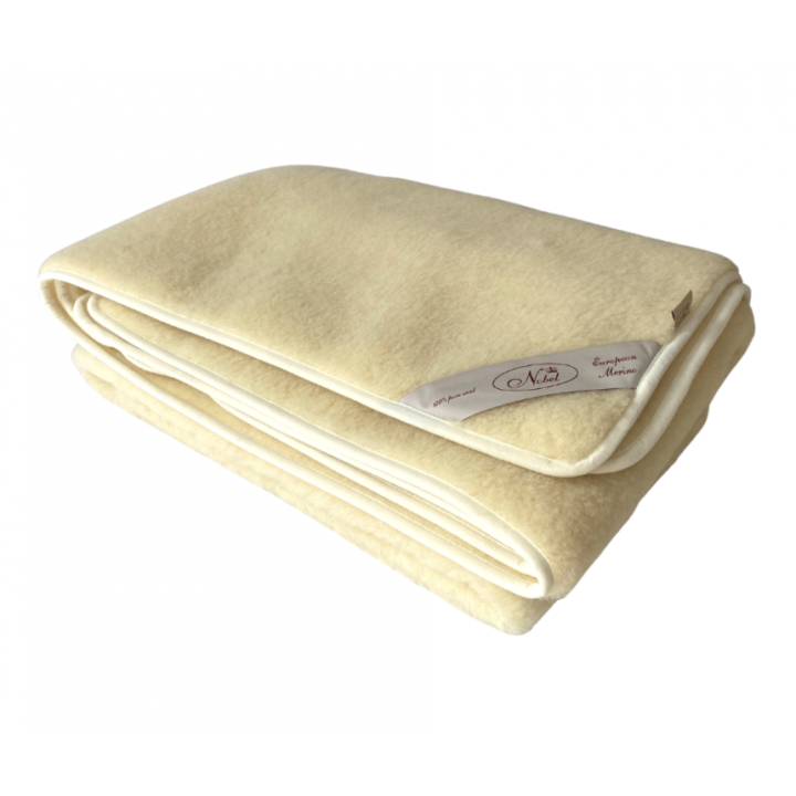 Patura Kampol, lana merinos, crem, 140x200cm