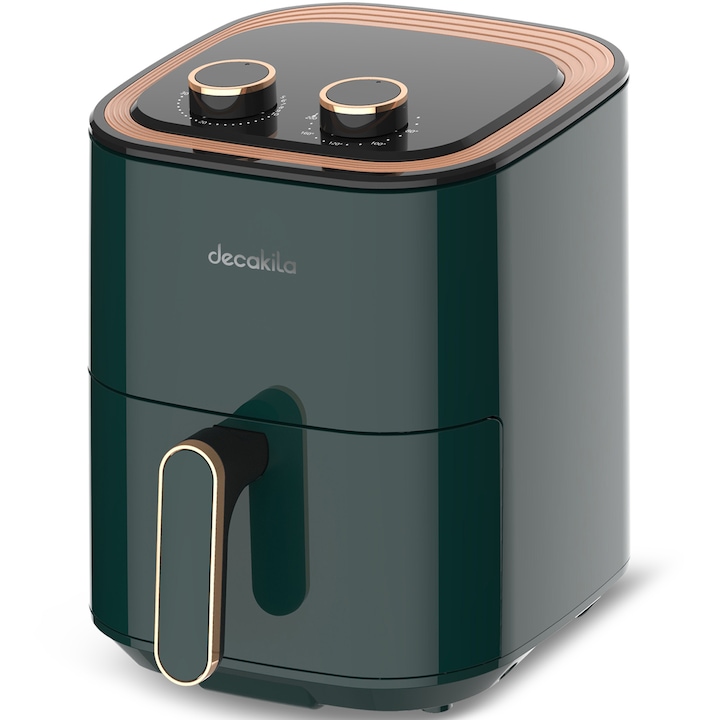 Friteuza cu Aer Cald HALEY AT Performance 8L, 2800W, Panou Digital, Geam Vizualizare