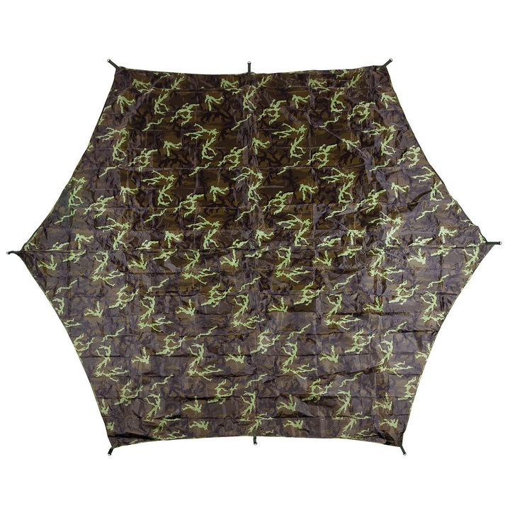Prelata Fas, Plane, MFH 32418J, "Hexagon-Tarp", 340 x 310 cm, M 95 CZ camo