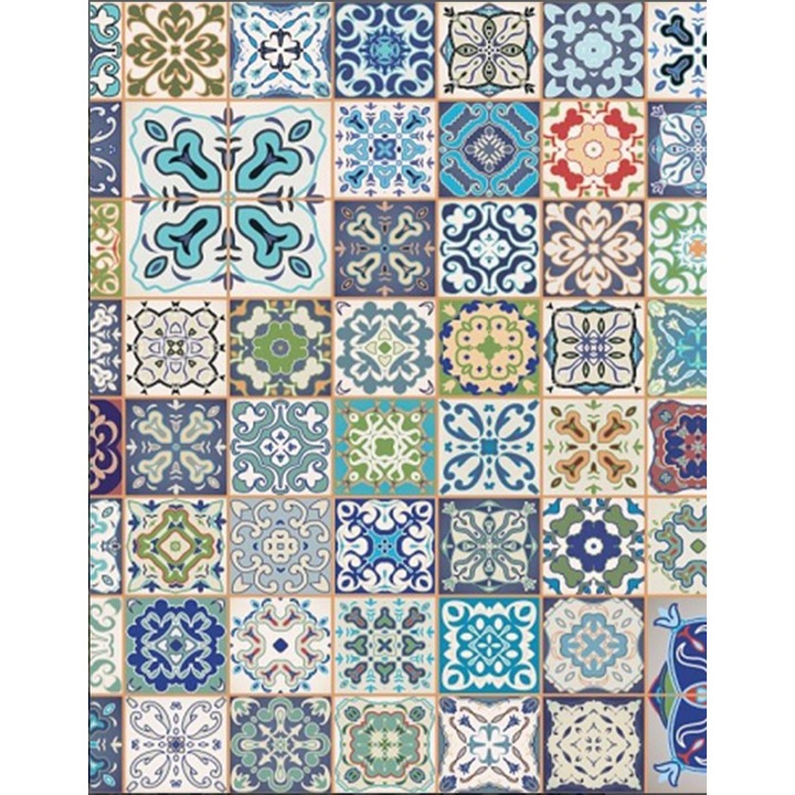 PVC стикер, Миещ се, Ретро плочки мебели/стена, 55727 45cm x 15ml