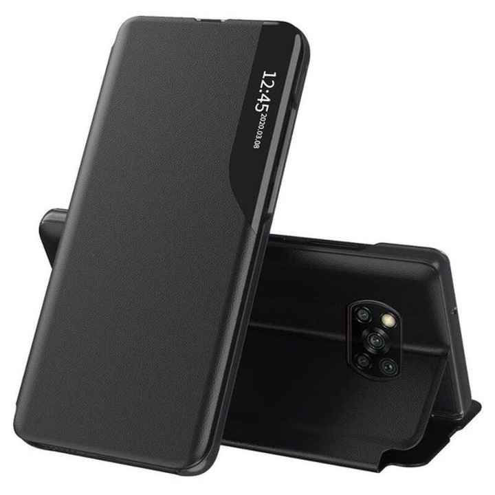 Високо защитен калъф за Xiaomi Poco X3/Poco X3 NFC/Poco X3 Pro, Sol Safe, A59, Екологична кожа, Интензивен тъмен