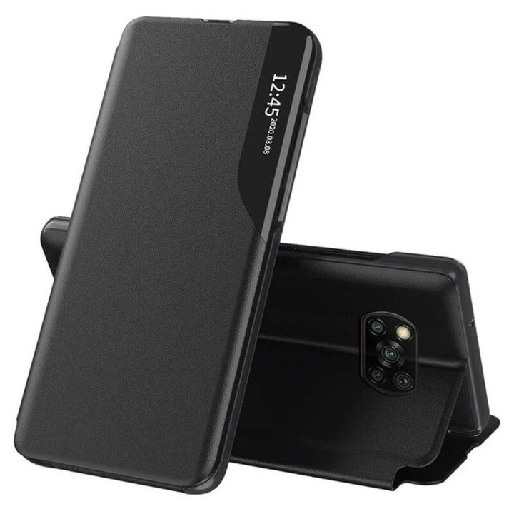 Magas védelmi tok Xiaomi Poco X3/Poco X3 NFC/Poco X3 Pro készülékekhez, Sol Safe, A59, ökológiai bőr, intenzív sötét
