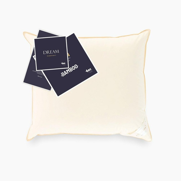 Perna, AMZ, puf de gasca polonez 90%, antialergica, crem, 70x80cm