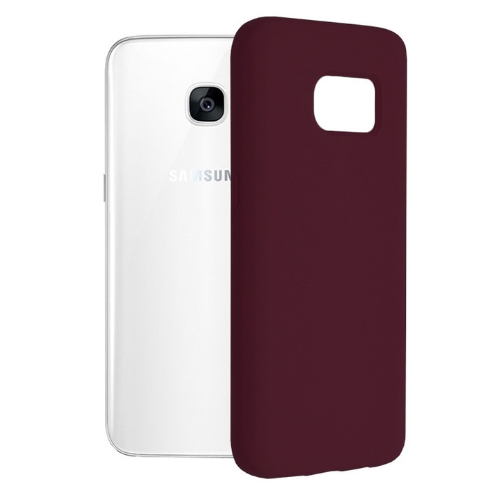 Калъф с висока защита за Samsung Galaxy S7 Edge, Sol Power, A74, силикон, лилав
