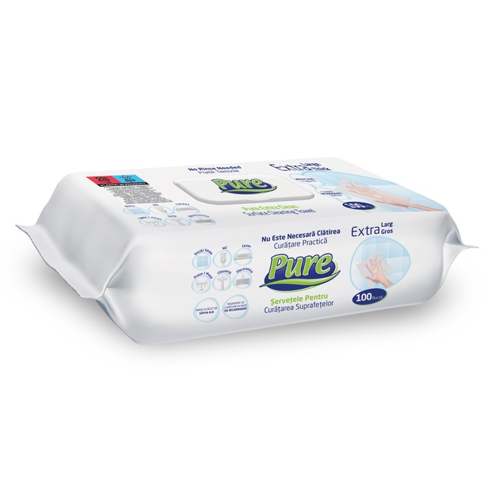 Servetele umede Pure pentru suprafete 100 buc/pachet