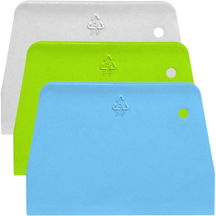 3db NOUSEG kézi vágó készlet, élelmiszer műanyag, tarka, 13x9cm