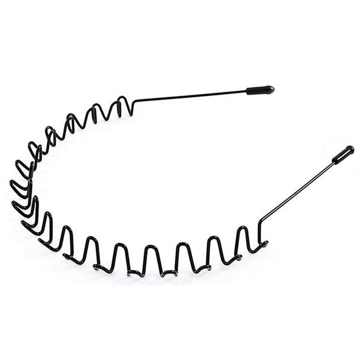 NOUSEG fémes fejpánt, elasztikus, csúszásgátló, fekete, uniszex