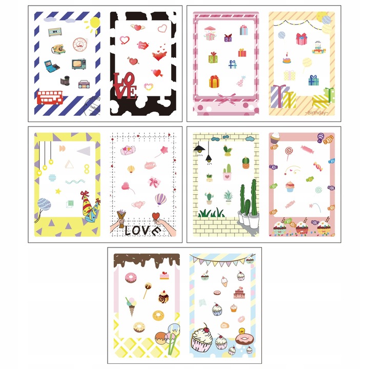 Set de 10 autocolante pentru FUJI INSTAX Mini 99 12 11 40 EVO LiPlay Link