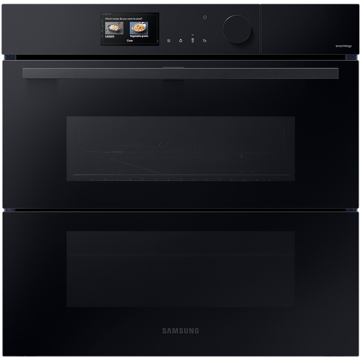 Cuptor incorporabil Samsung NV7B6799JAK/U2, Electric, 76 l, Autocuratare pirolitica, Dual Cook Steam, AI Pro Cooking, Camera, Dual Cook Flex , WiFi, Negru